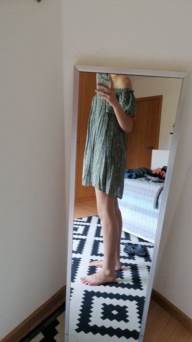 Vestido verde listrado