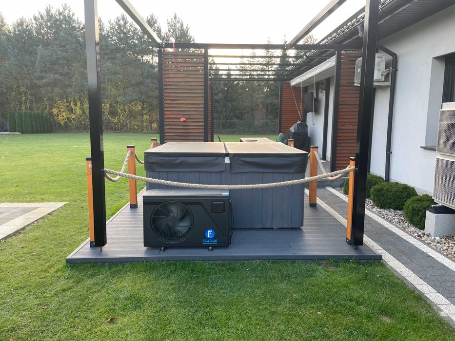 Nowe całoroczne jacuzzi ogrodowe SPA w ogrodzie jakuzzi hydromasaż