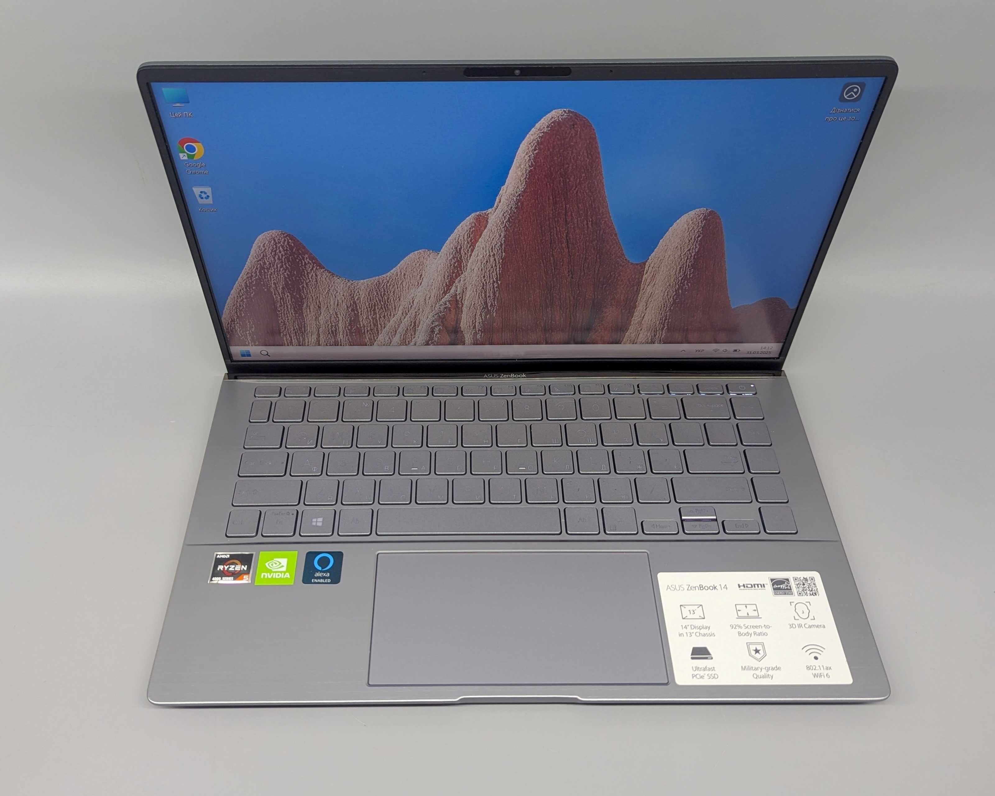 ASUS Zenbook /14'' FHD IPS/AMD RYZEN 5 4500U/ 8GB/SSD 256 GB / MX350