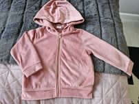 Różowa bluza welurowa r. 98