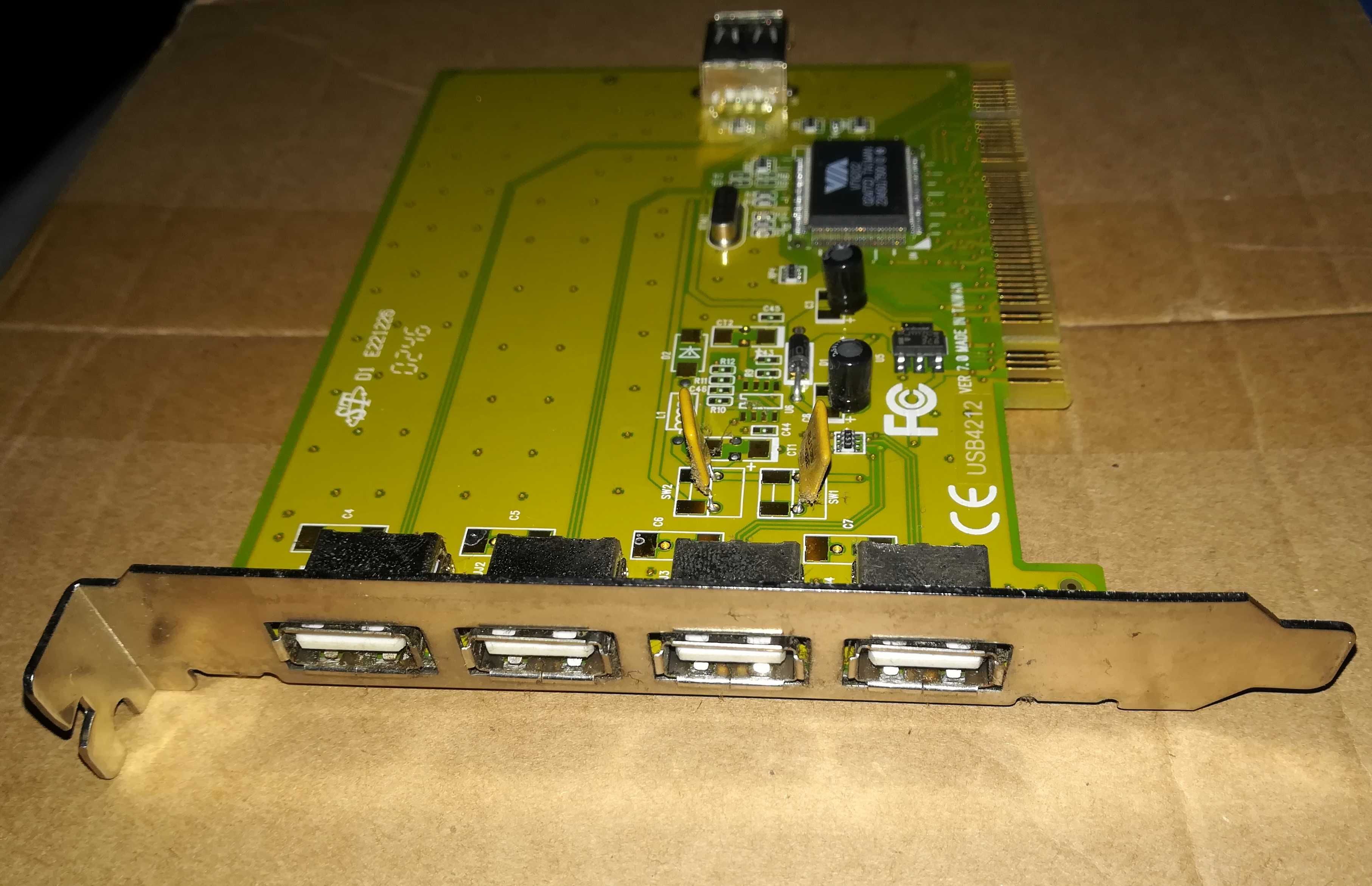 Placa PCI c/ 5 portas USB