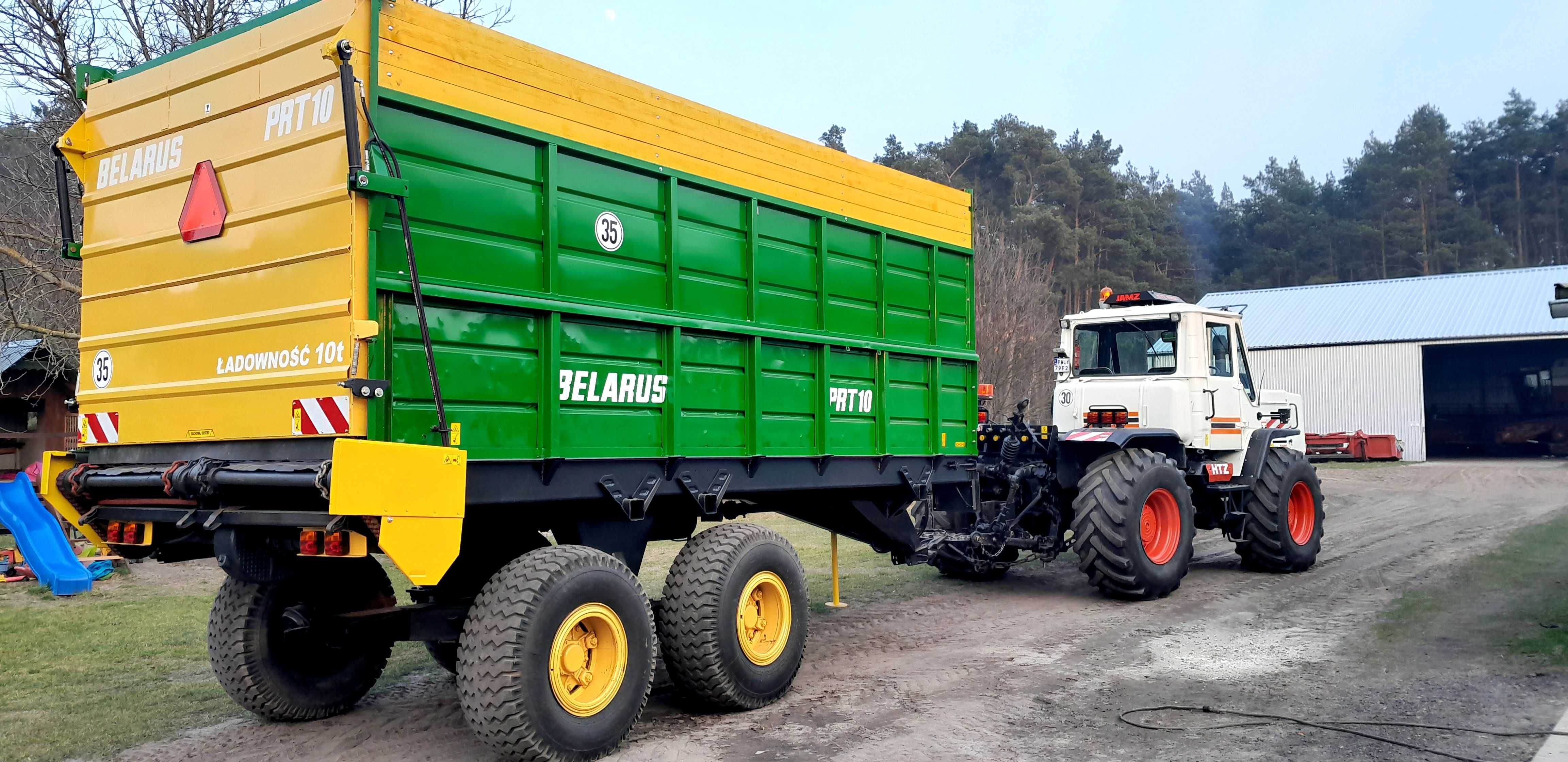 Przyczepa Objętościowa do kiszonki, rozrzutnik BELARUS PRT 10 Zamiana