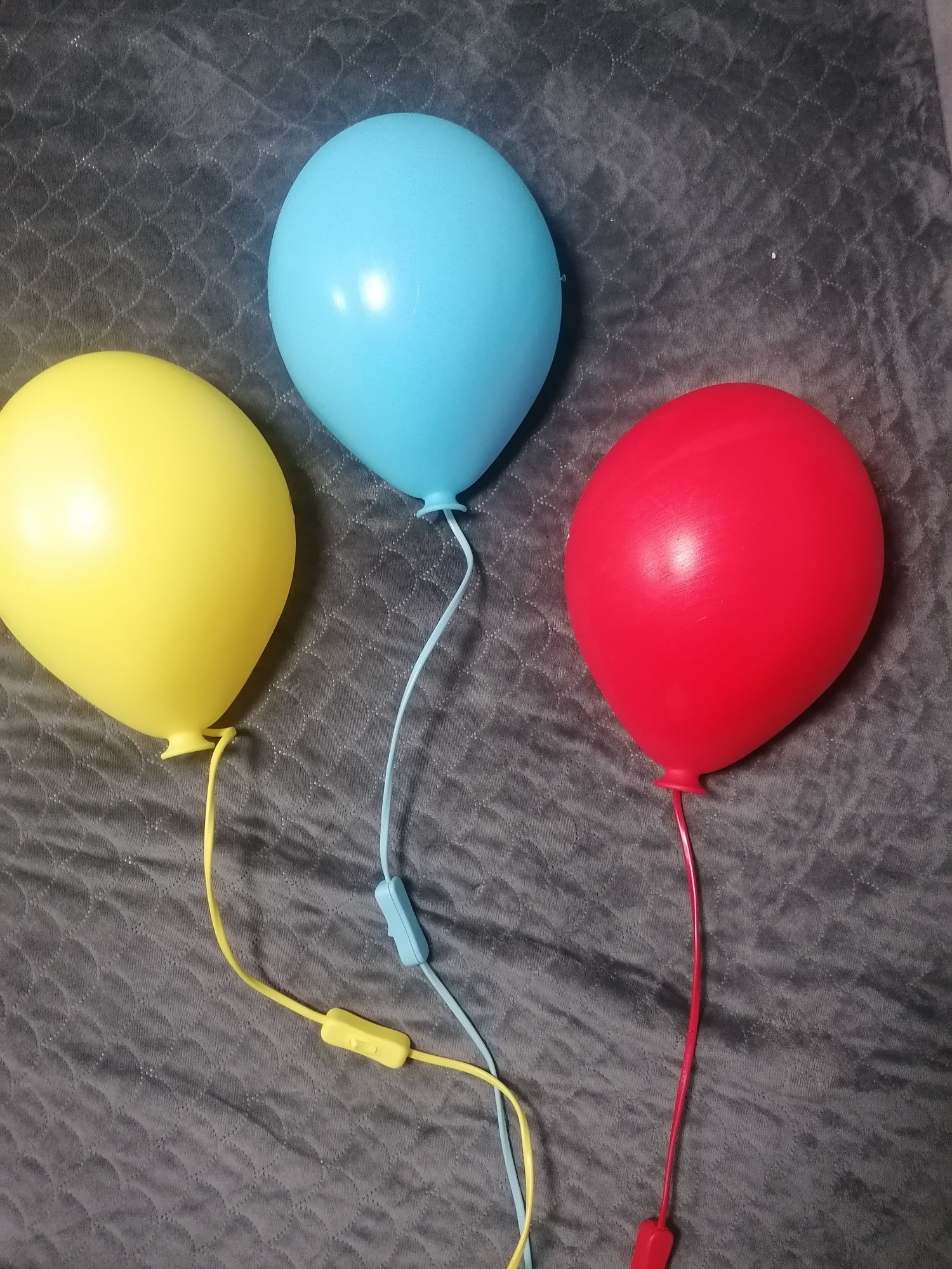 Komplet 3 lampek ściennych Ikea balon