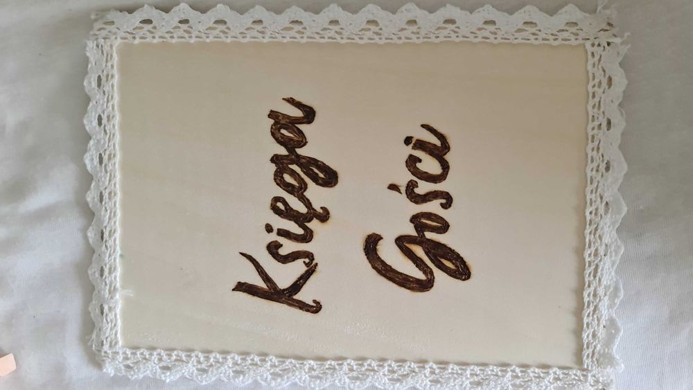 Ozdoby ślubne drewniane tabliczki boho wystrój kościoła ślub wesele