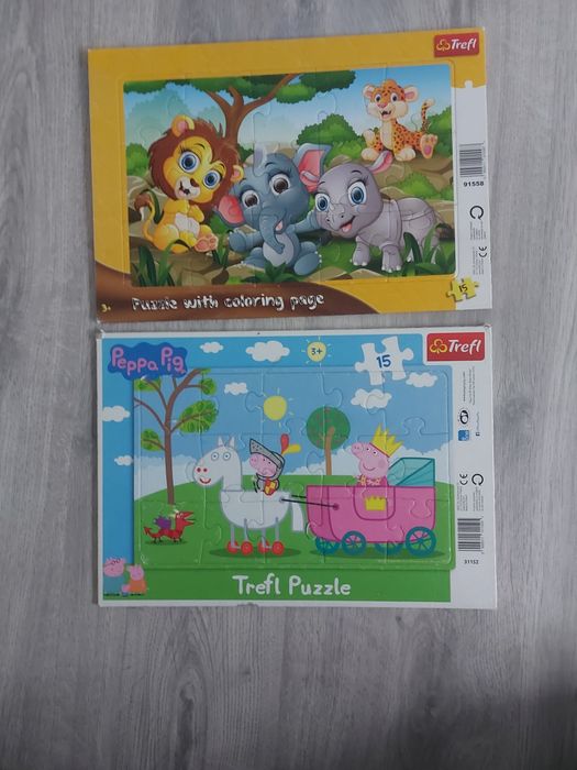 Zestaw puzzli Świnka Peppa Trefliki duze puzzle 2+ 3+