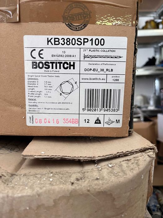 Gwoździe Setki do gwoździarki BOSTITCH KB380SP100