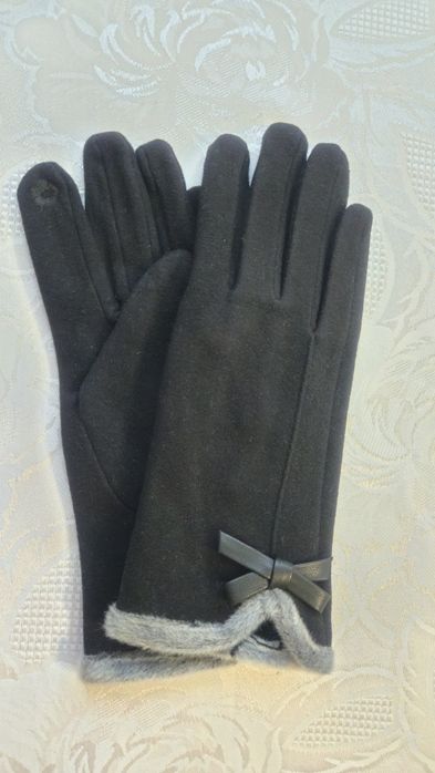 Luksusowe Rękawiczki z Ozdobną Kokardą