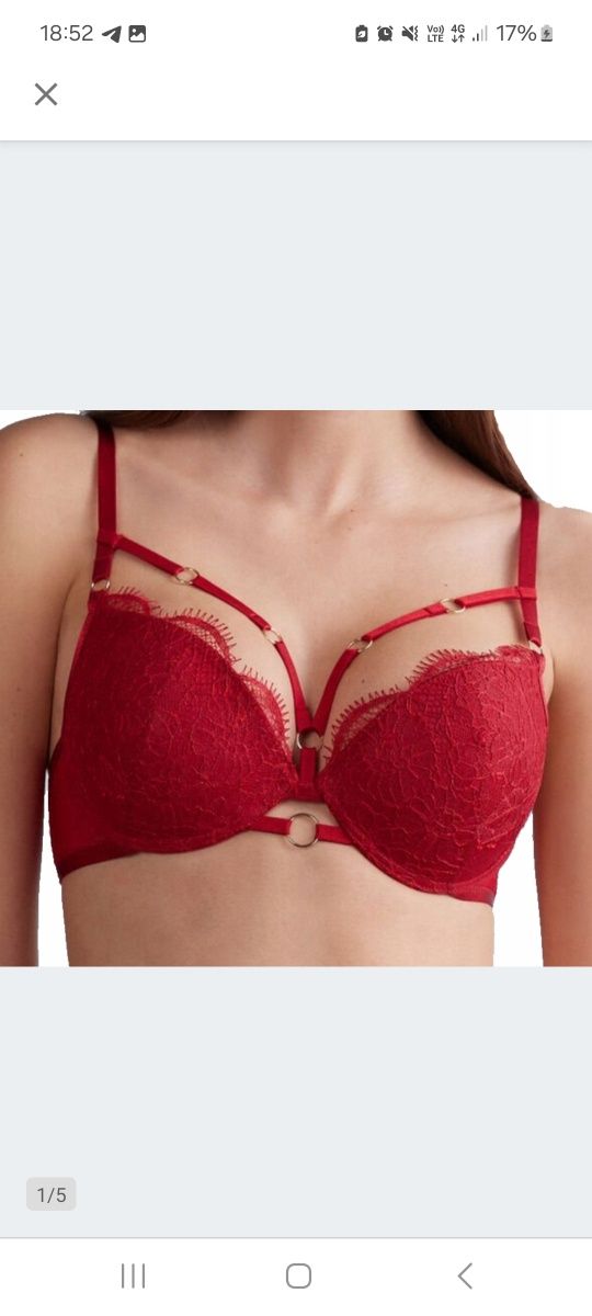 Biustonosz push-up intimissimi czerwony