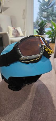 Kask narciarski z goglami junior