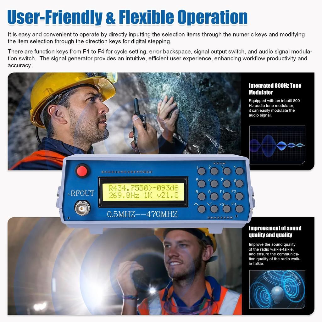 Генератор радиочастотных сигналов ГСС 0,5-470 MHz МГц FM ФМ