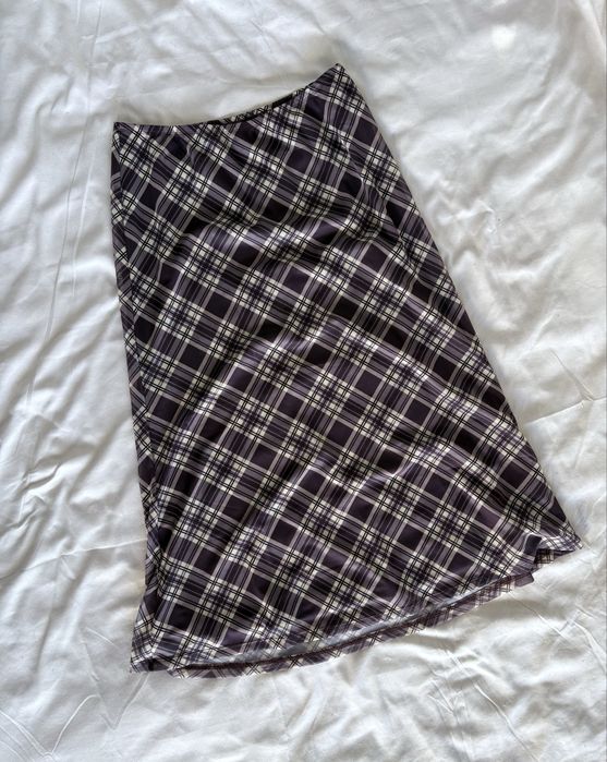 spódnica midi w kratę