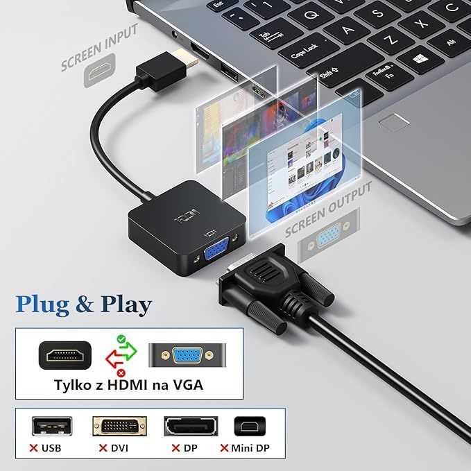 iczi adapter hdmi na vga 1080p 60hz vv