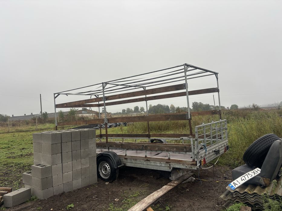 Продам одноосний великий прицеп! 4.5*1.7*1.8 висота