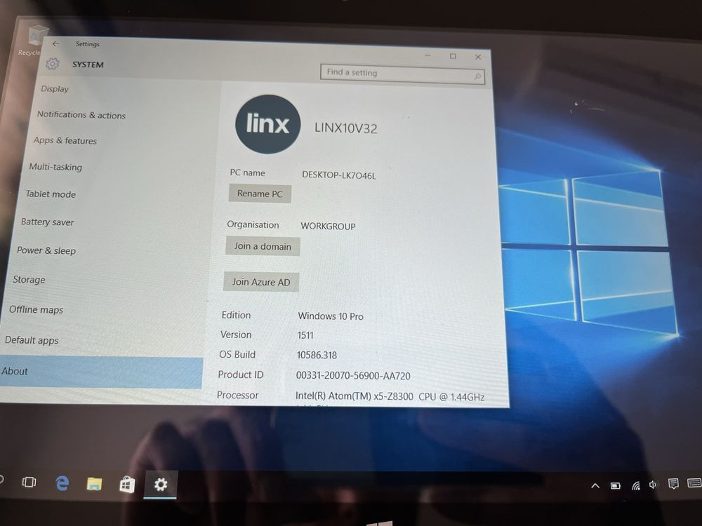 Tablet Linx 10v32 Windows 10 livre.