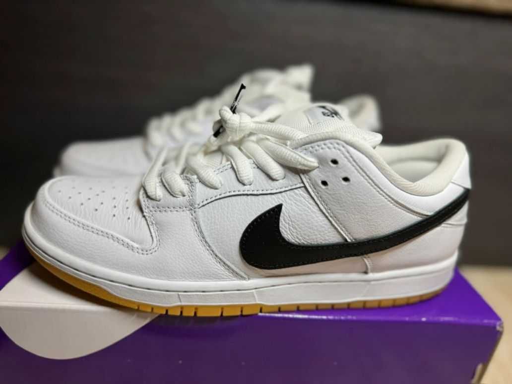 Nike SB Dunk Low Pro White Gum   37.5