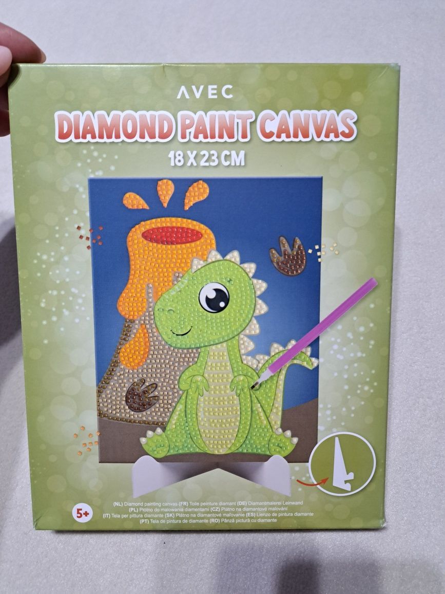 Diamond paint canvas płótno do wyklejania diamentami dinozaur