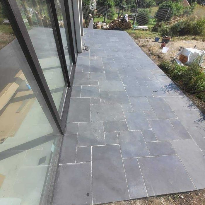 Wapień na Taras - Grey / Black / French. Kamień naturalny tarasowy!