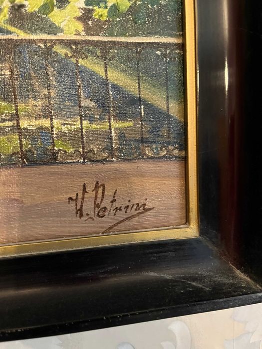 Obraz olej na płótnie Pałac na Wodzie Łazienki Włodzimierz Petrini