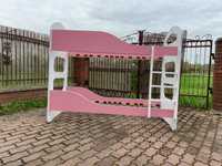 Łóżko piętrowe różowe dla dziewczynki