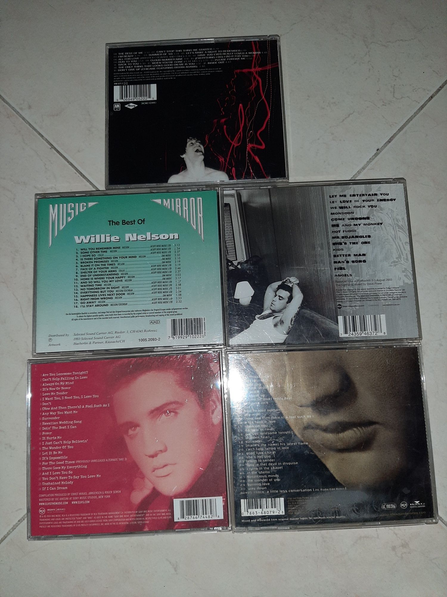 Robbie williams Brayan Adams willie Nelson Elvis  Presley the best