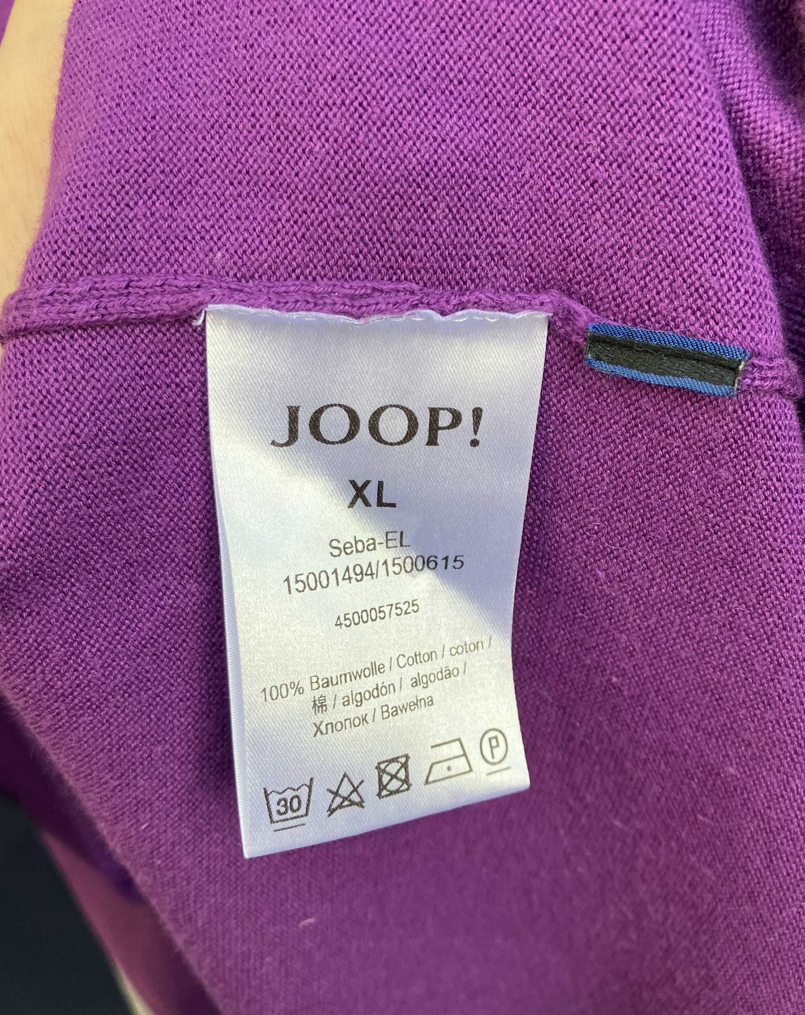 Joop! fioletowy sweter męski XL dekolt w serek