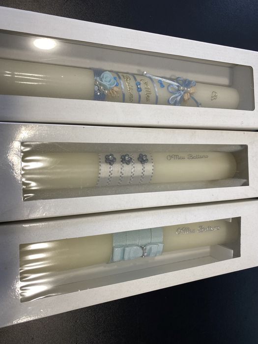 Velas e conjuntos de Batismo