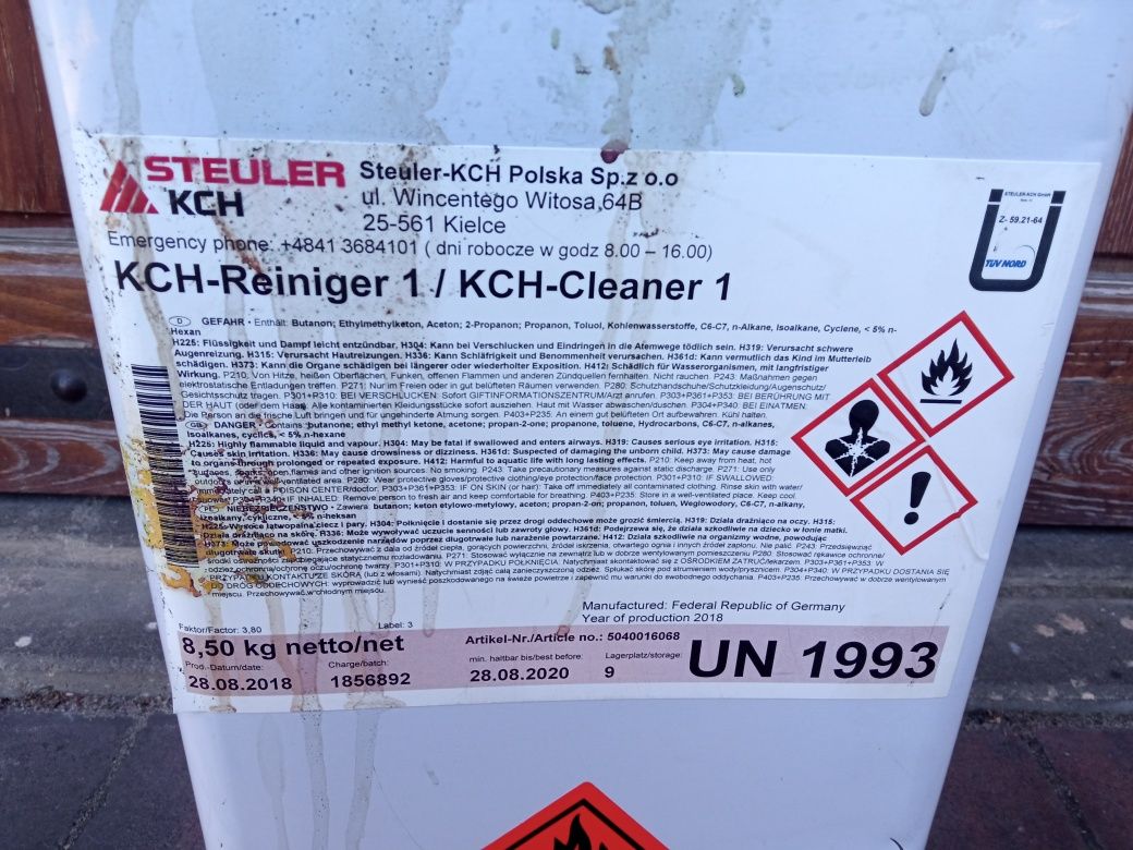 Rozpuszczalnik KCH Cleaner 1 ok 3.5 litra Steuler KCH