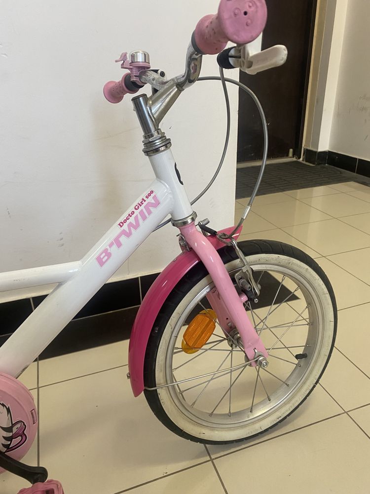 Rower rowerek dzieciecy dla dziewczynki Btwin 500 Doctogirl 16 cali