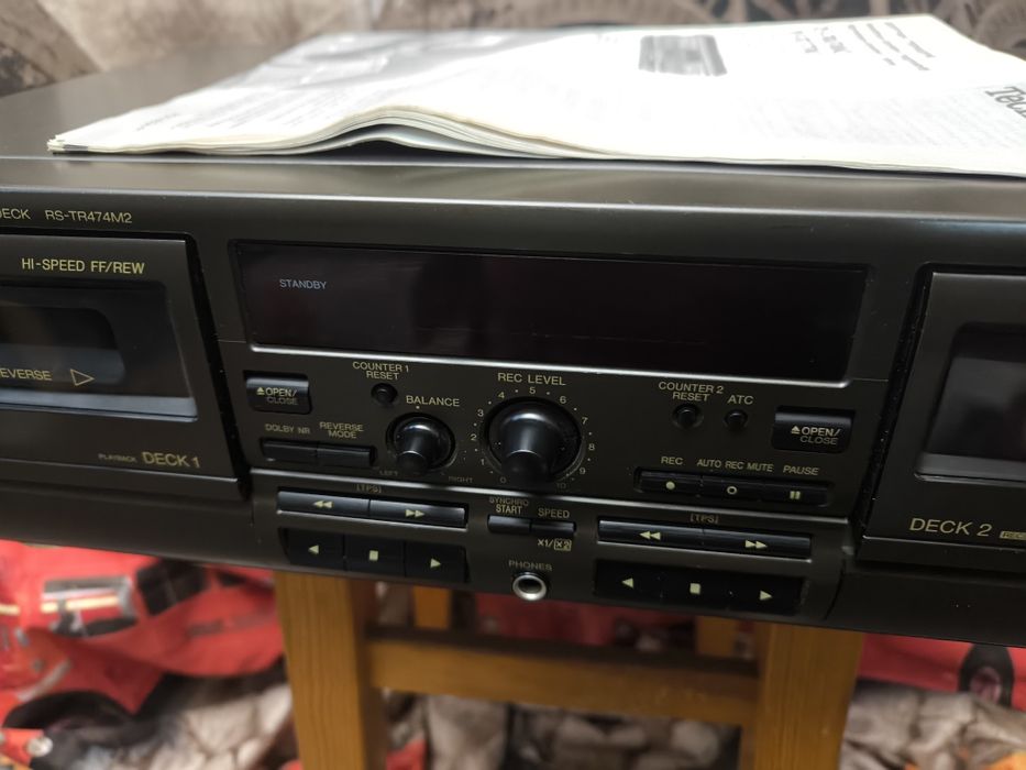 Magnetofon dwukasetowy Technics RS-TR474 M2 + dokumenty