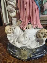 Stara gipsowa figurka Maryja Królowa Matka Boża
