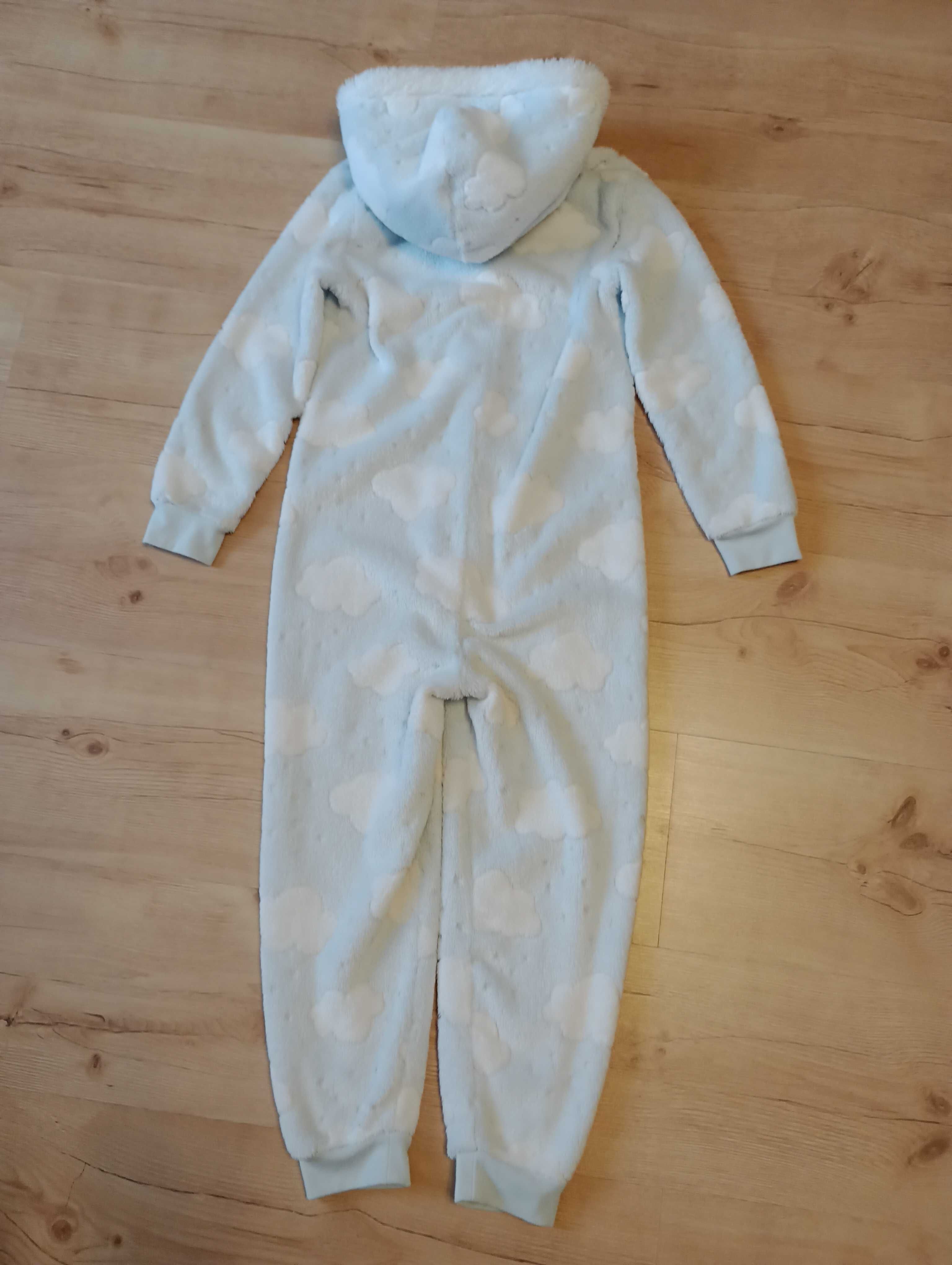 kombinezon onesie kigurumi welurowy 122 128 futerko miś 7-8 lat