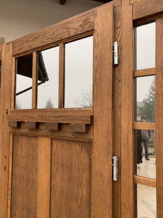 Drzwi zewnętrzne drewniane z doświetlami montaż Cała Polska