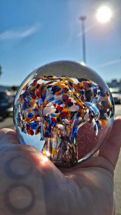 Murano przycisk do papieru duży 10 cm