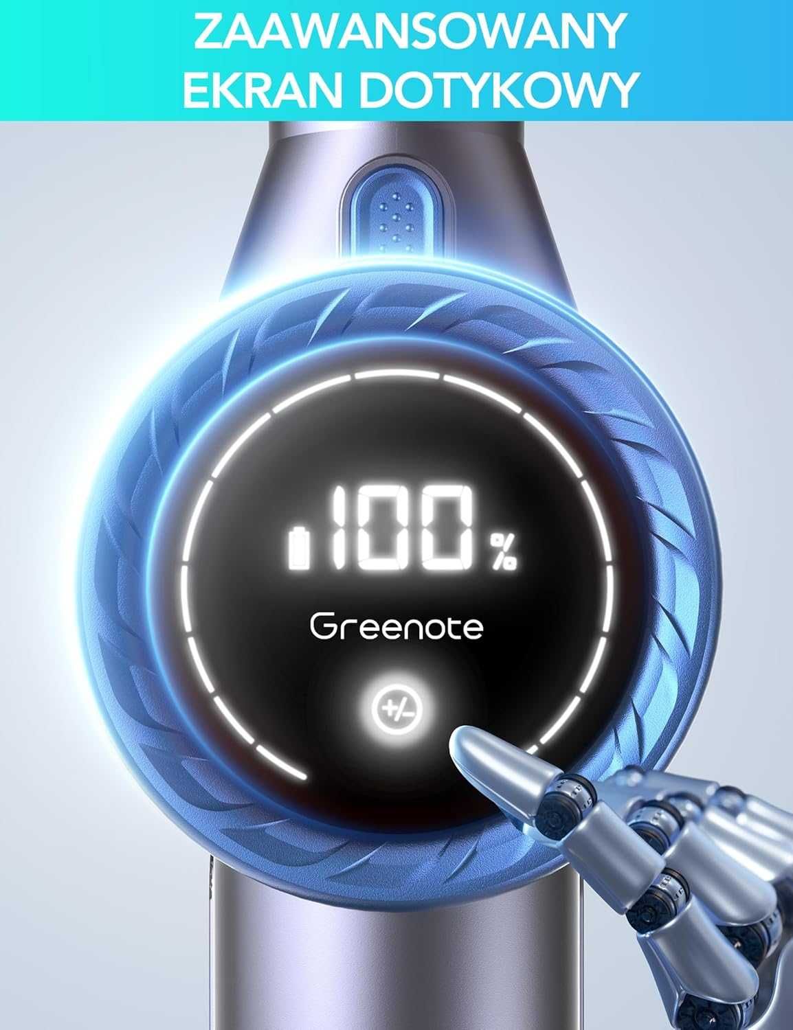 Greenote GSC60 MOCNY Bezprzewodowy Odkurzacz LED 480W 10w1 OŚWIETLENIE