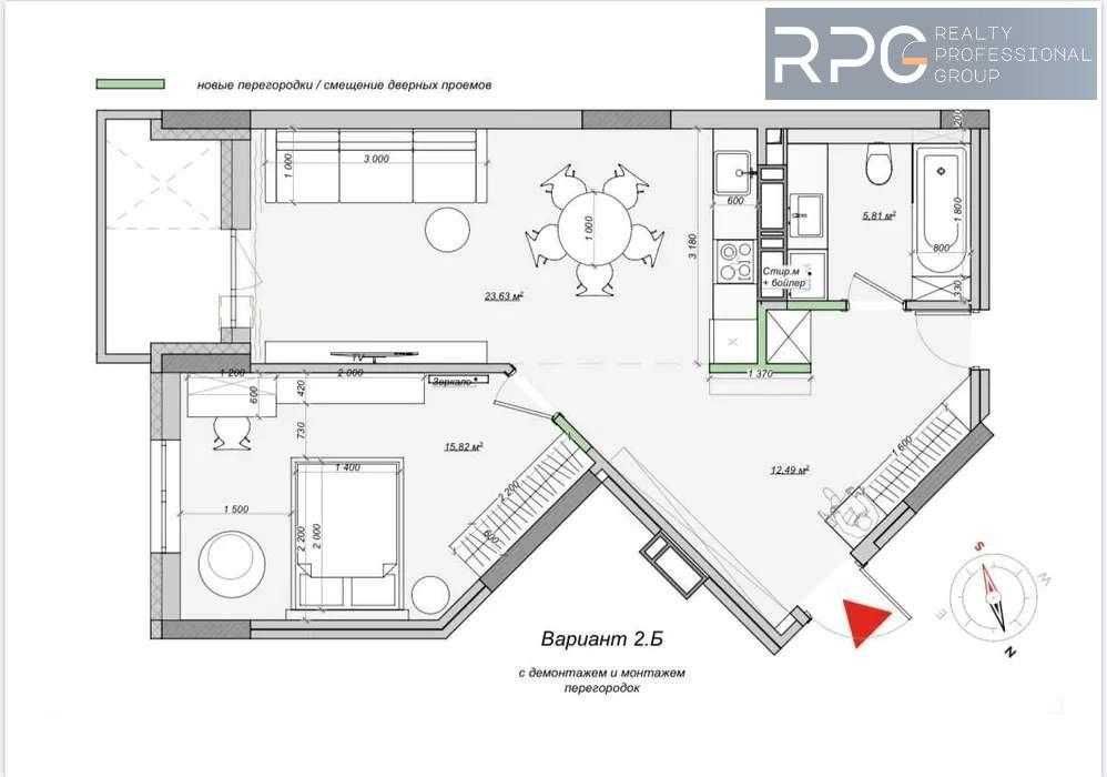 Продаж 1-к квартири в ЖК Русанівська Гавань 62 кв.м з ремонтом