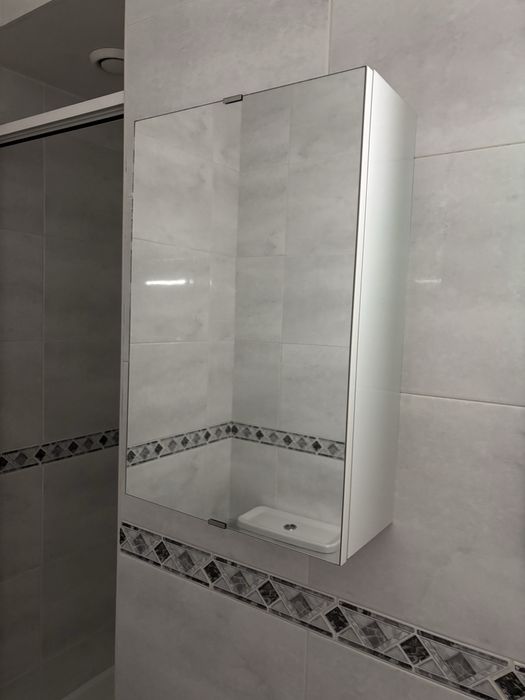 Armário espelhado WC com uma porta