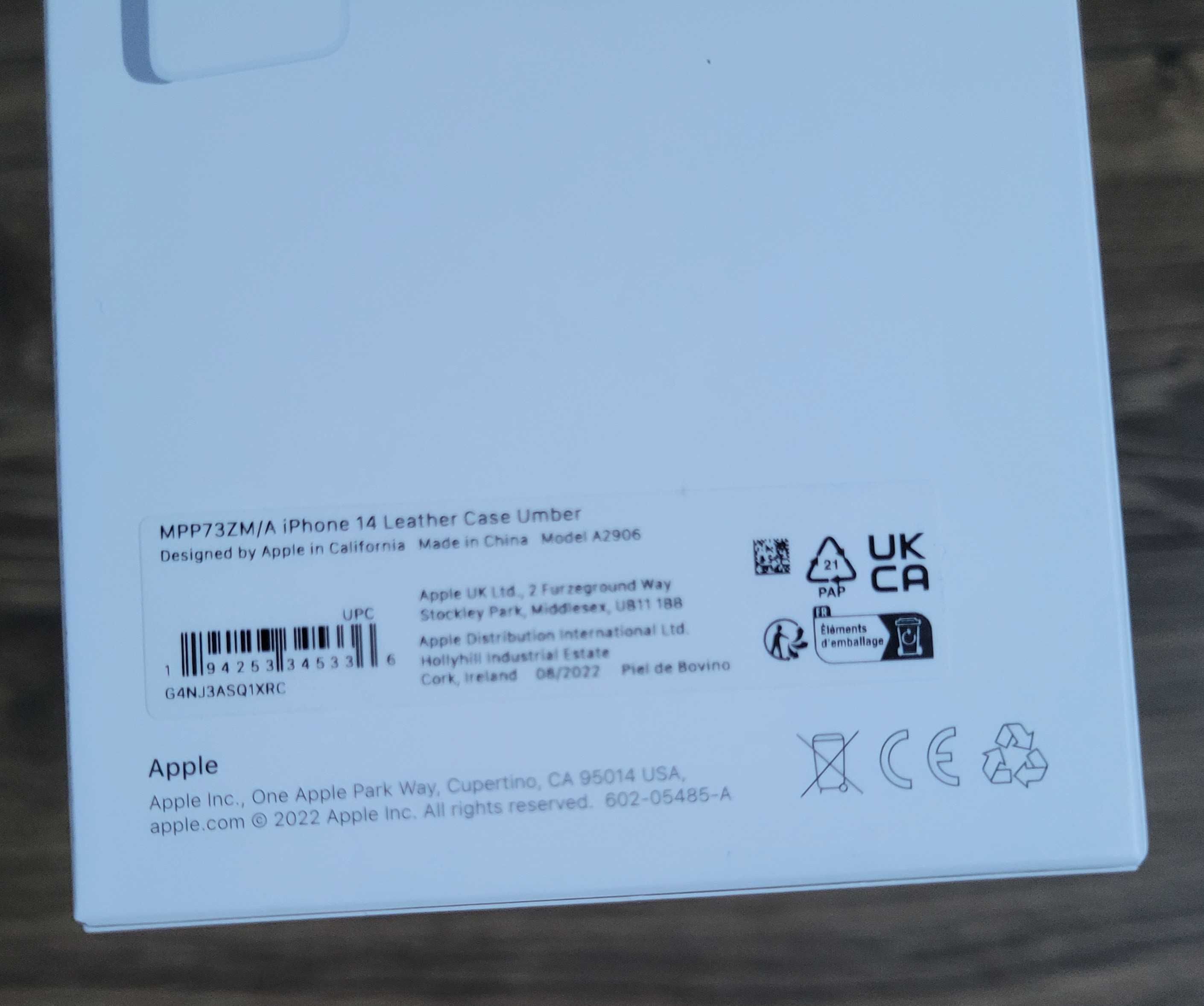 Etui Apple do iPhone 14 z MagSafe Umber brązowe skórzane NOWE