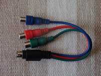 Adapter Przejściówka 7 Pin S-VIDEO SVIDEO NA 3- RCA