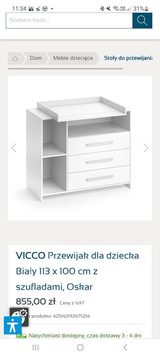 Komoda z przewijakiem VICCO Oskar
