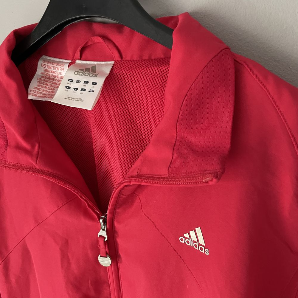 Bluza kurteczka Adidas róż zamek kieszenie logo M