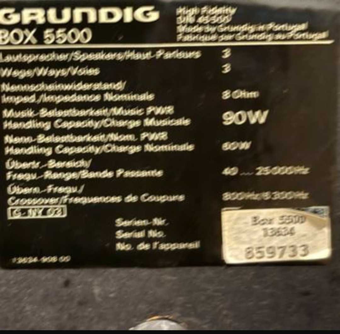 wieża Akai z kolumnami Grundig