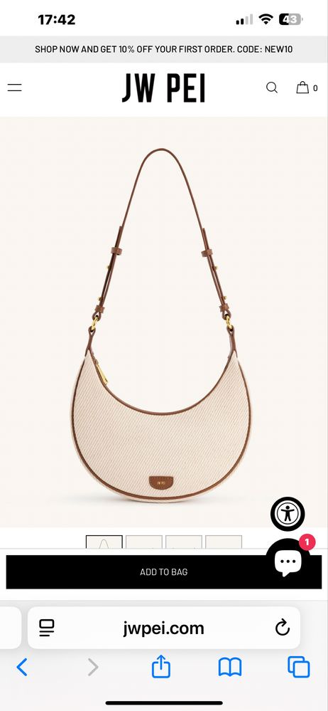 Сумка JW PEI Carly Medium Shoulder Bag - Brown Canvas