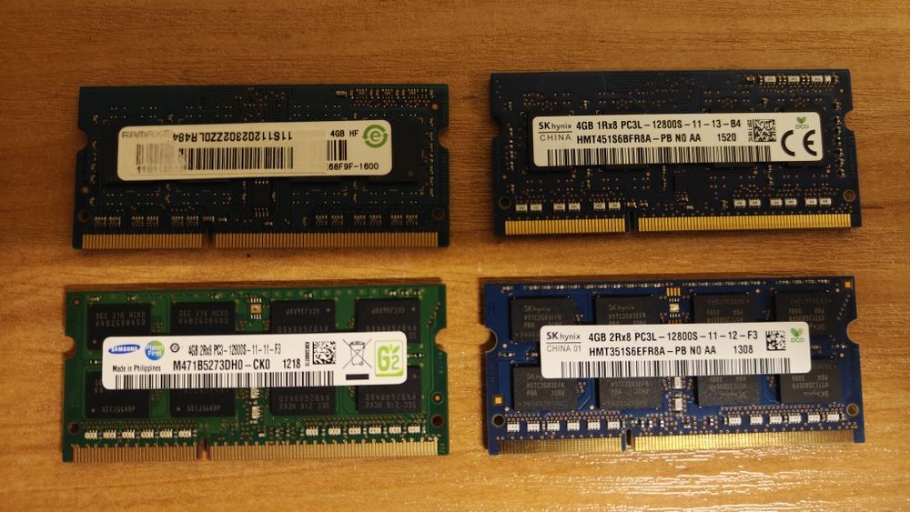 Pamięć RAM DDR3l 4 GB  4 sztuki