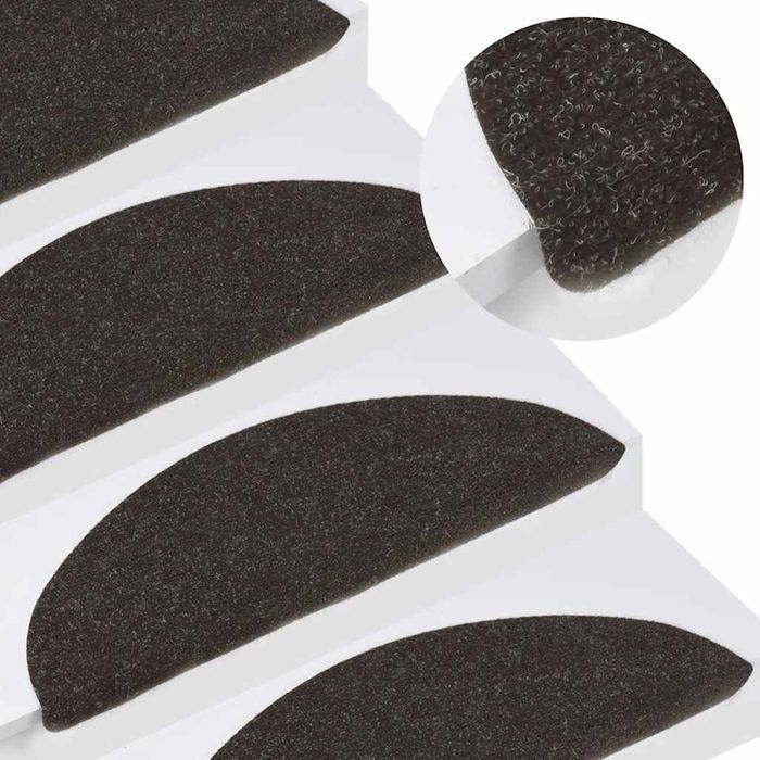Vidaxl Maty Na Schody Samoprzylepne 20 Szt. Czarne 56X17X3 Cm