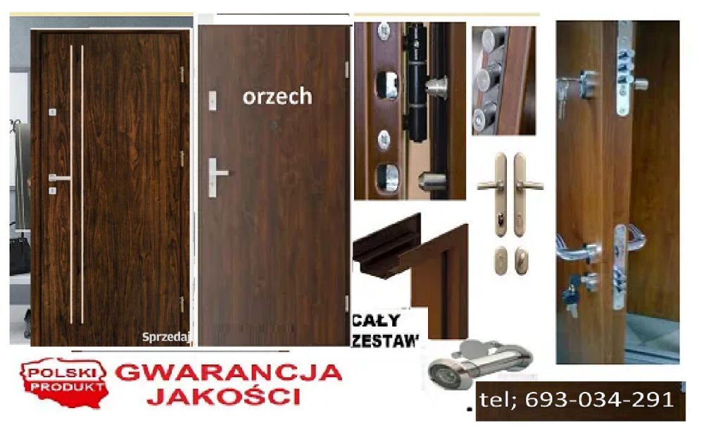 Drzwi z MONTAŻEM ,zewnętrzne ,WEJŚCIOWE do mieszkania-wewnątrzklatkowe