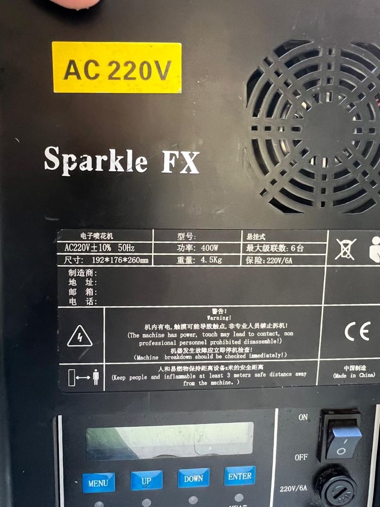 Sparkle FX UP | Máquinas fogo frio | Art System