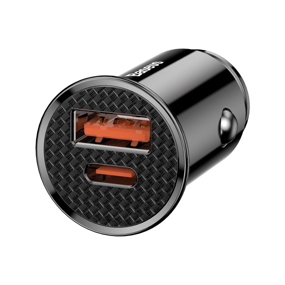inteligentna ładowarka samochodowa z portami usb i usb-c qc pd czarny