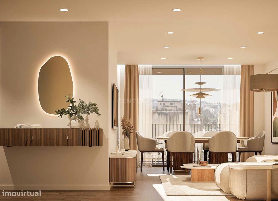Apartamento T2 com varanda, em condomínio com piscina e jardim