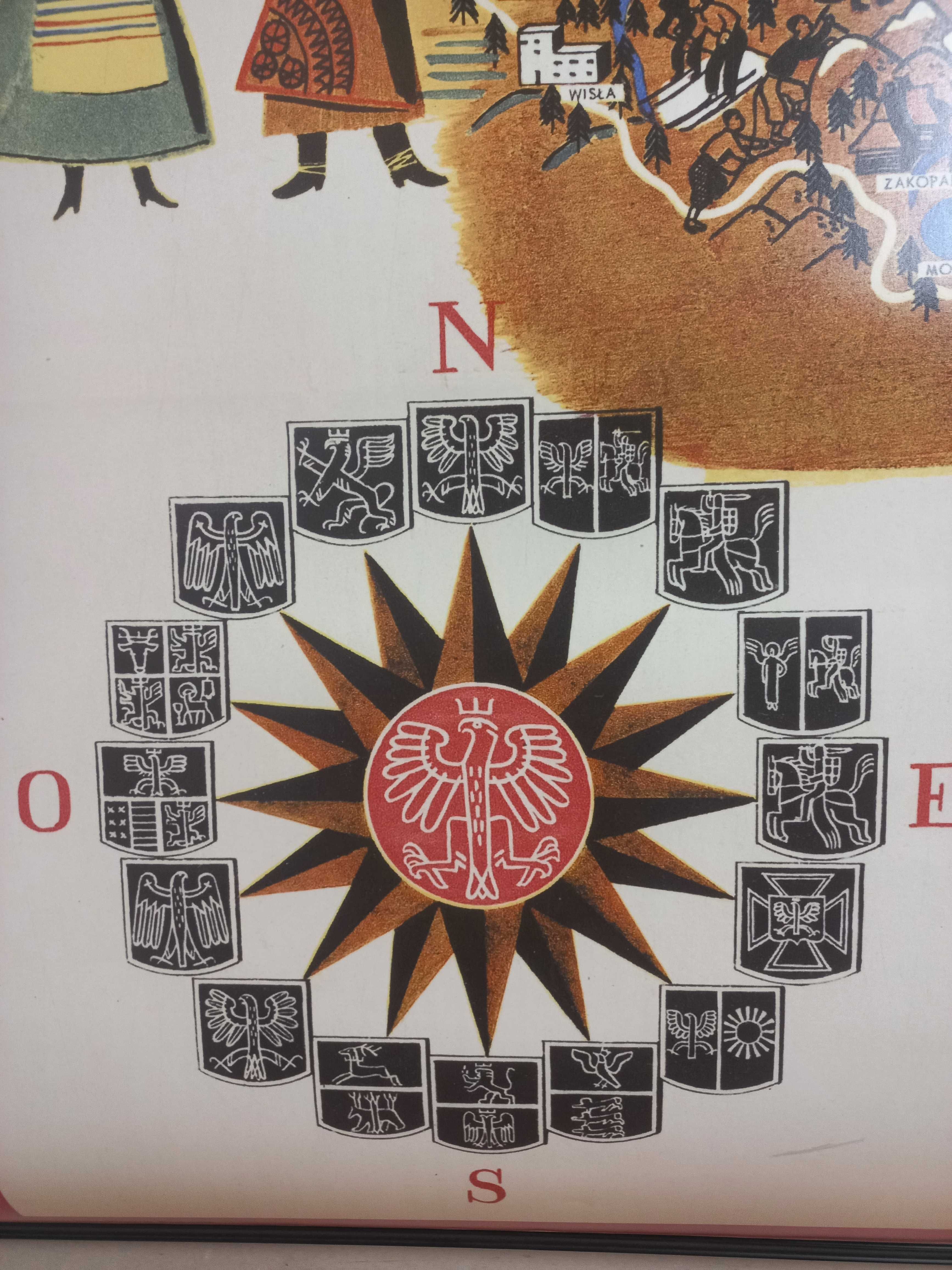 Reprodukcja Plakatu: Przedwojenna Mapa Polski (1937) IIRP