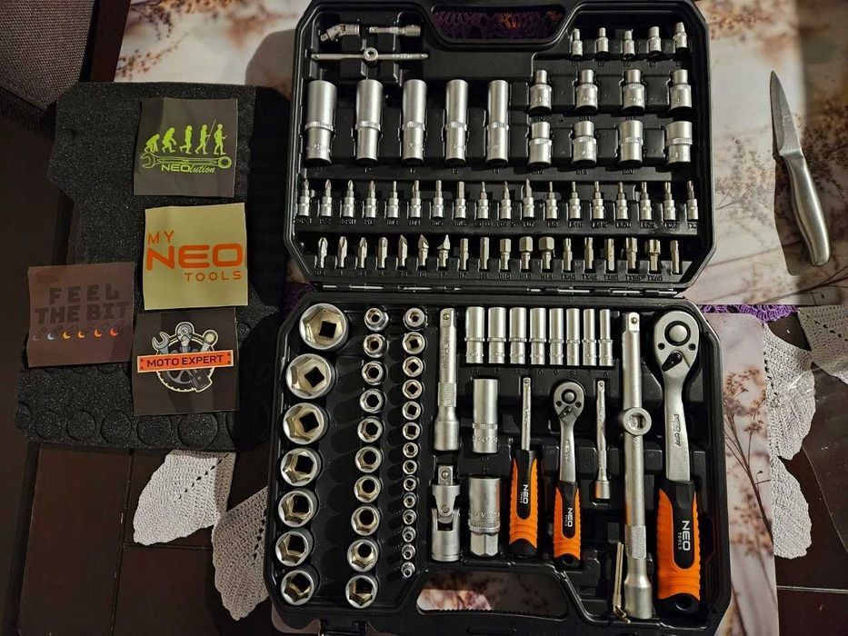 NOWY Zestaw Komplet Kluczy Nasadowych Nasadek Narzędzi Neo Tools